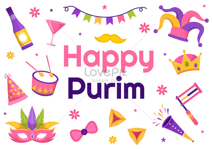 Happy purim illustration illustration image_picture free download ...