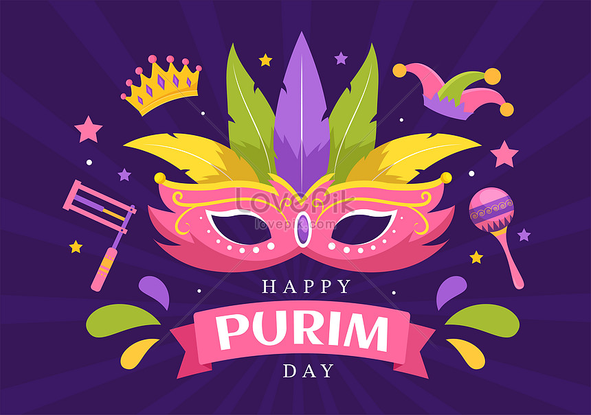 Happy purim illustration illustration image_picture free download ...