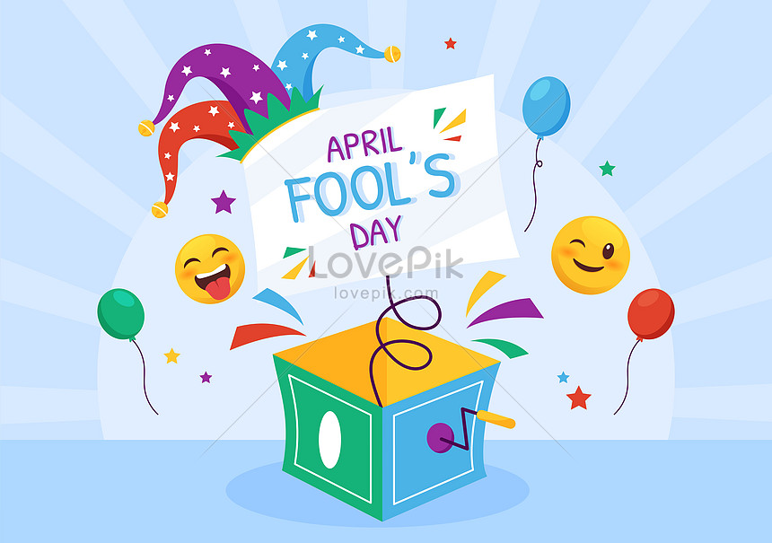 Happy april fools day celebration illustration illustration image ...