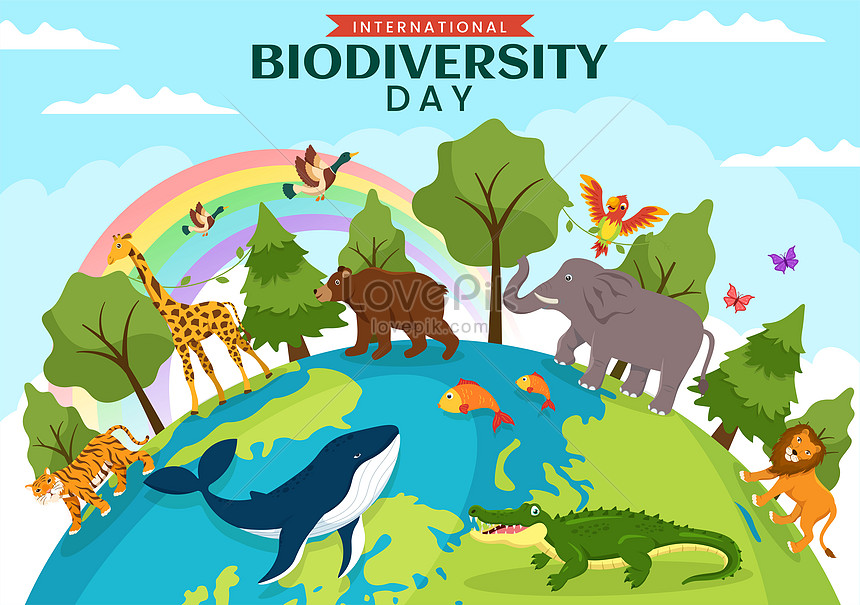 World Biodiversity Day on May 22 Illustration with Biological Diversity,  Earth and Animal in Flat Cartoon Hand Drawn for Landing Page Templates  20907011 Vector Art at Vecteezy