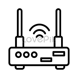 Дизайн иконок векторной линии маршрутизатора Wi-Fi png