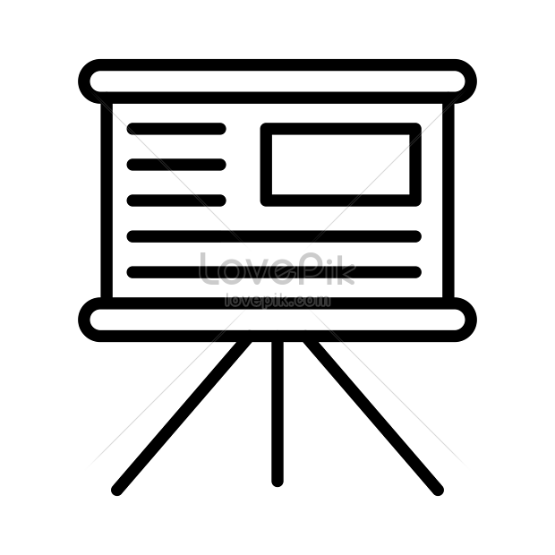 Presentation Line Vector Icon Design, blackboard, vector icon, vector line png transparent background