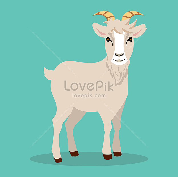 Cute funny goat cartoon vector illustration image_picture free download ...