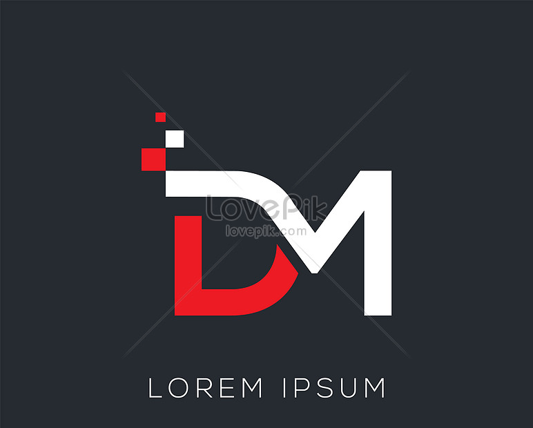 Premium Vector | Dm monogram logo design letter text name symbol monochrome  logotype alphabet character simple logo