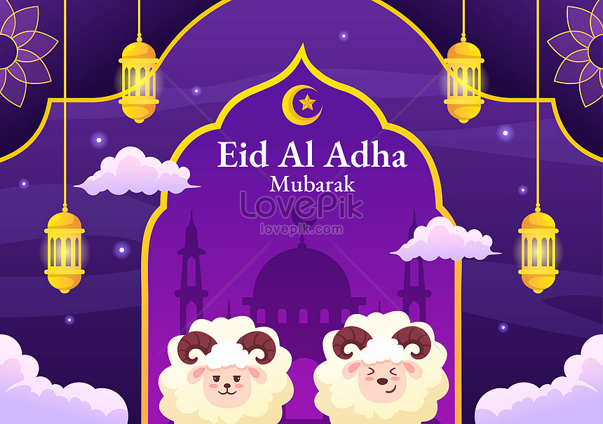 Happy eid al adha mubarak illustration illustration image_picture free ...