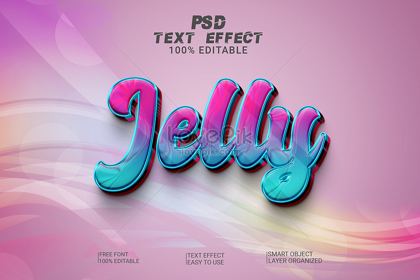 Jelly 3d Style Editable Psd Text Effect Creative Image Picture Free Download 450189882