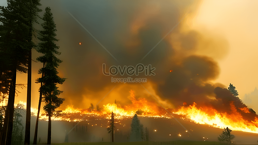 Forest fire icon cartoon vector. Tree disaster Stock Vector Image & Art -  Alamy