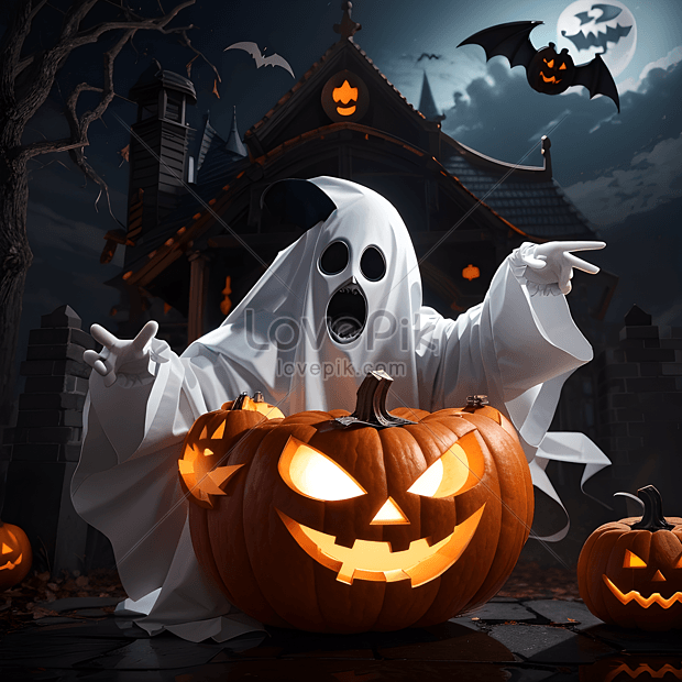Halloween Boo Scary Ghost Background Design Picture And HD Photos ...
