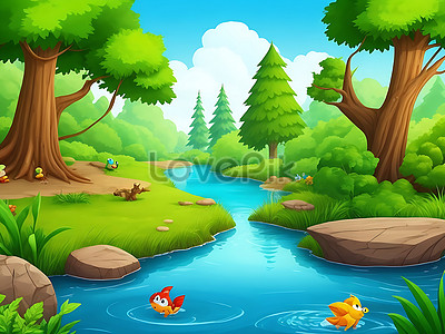 River Cartoon Images, HD Pictures For Free Vectors Download - Lovepik.com