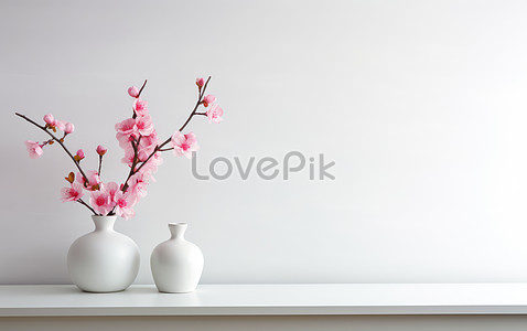 Room Walls With Flowers In The Style Of Minimalist Picture And HD ...