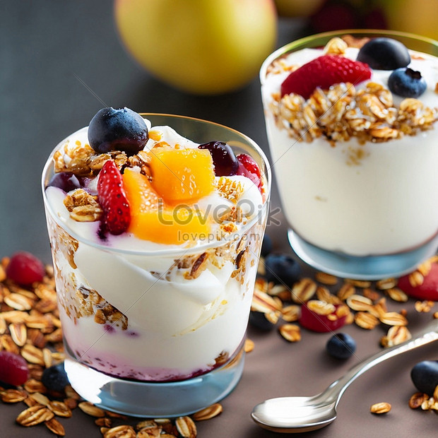 Yogurt With Granola And Berries In Bowl Picture And HD Photos | Free ...