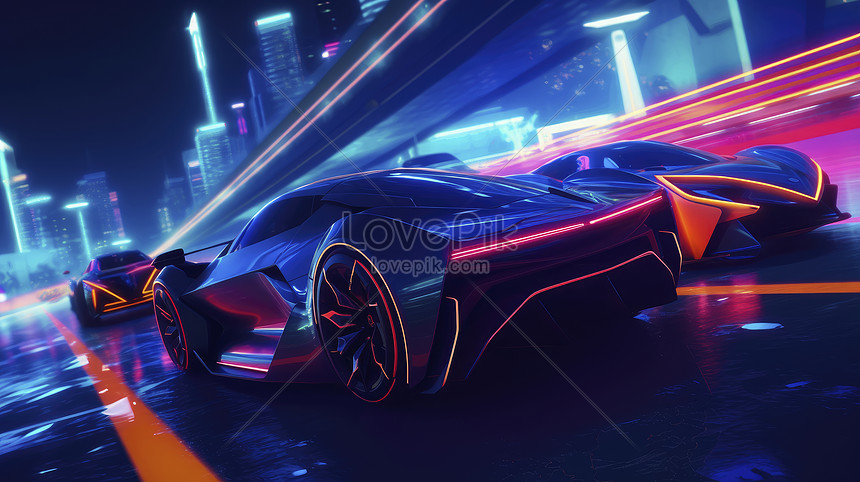 Neon Racing Sport Car Picture And HD Photos | Free Download On Lovepik