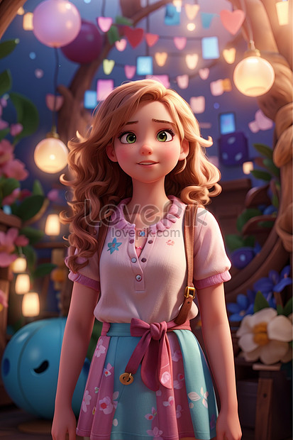 3d Girl With A Confident Posture Her 3d Character Rendered In A ...