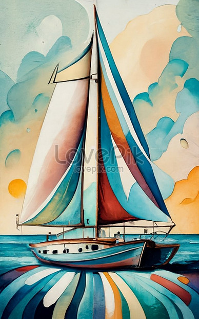 Watercolor Sail Boat Picture And HD Photos | Free Download On Lovepik