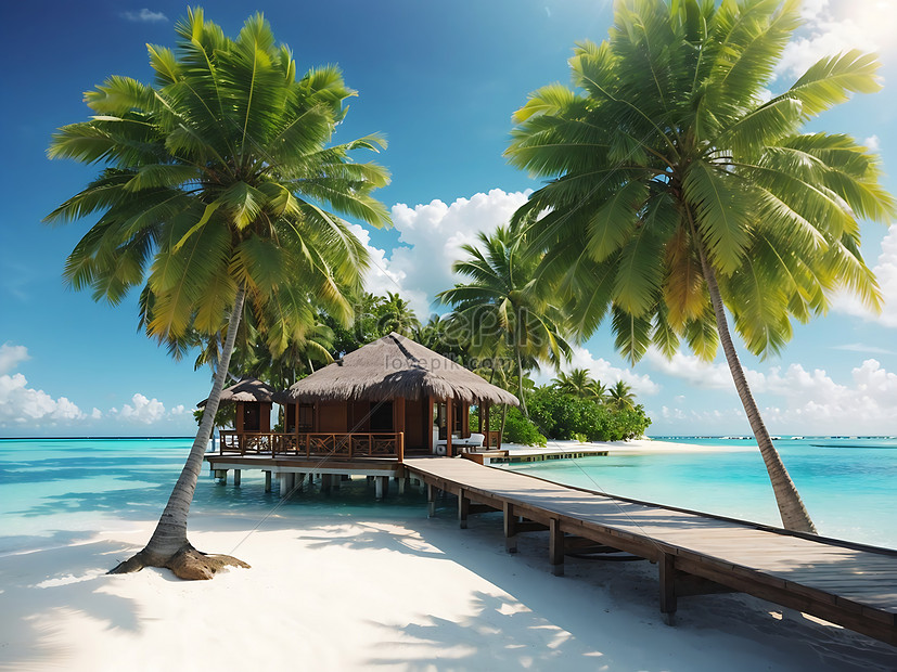 Tropical Beach In The Maldives Island Picture And HD Photos | Free ...