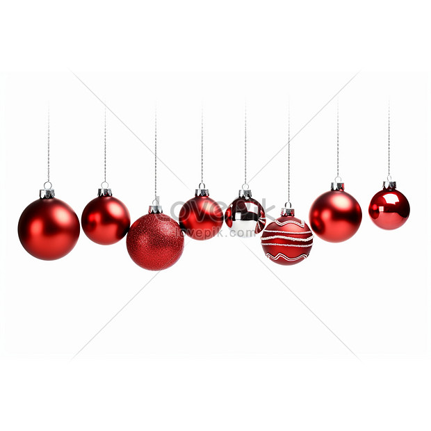 ảnh Christmas Hanging Red Balls On White Background Tải Xuống Miễn ...