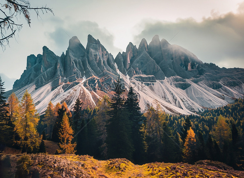 Mountains In The Dolomites Picture And HD Photos | Free Download On Lovepik