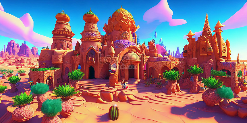 Fantasy Kingdom Palace Wallpaper Background Ai Generated Picture And Hd 