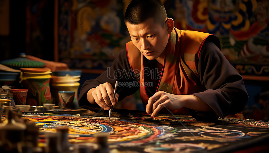 Tibetan Thangka Artist Picture And HD Photos | Free Download On Lovepik