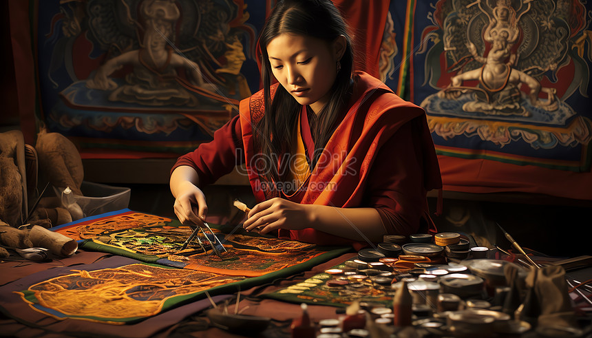 Tibetan Thangka Artist Picture And HD Photos | Free Download On Lovepik