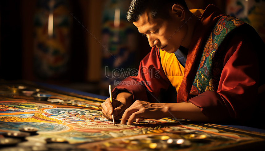 Tibetan Thangka Artist Picture And HD Photos | Free Download On Lovepik