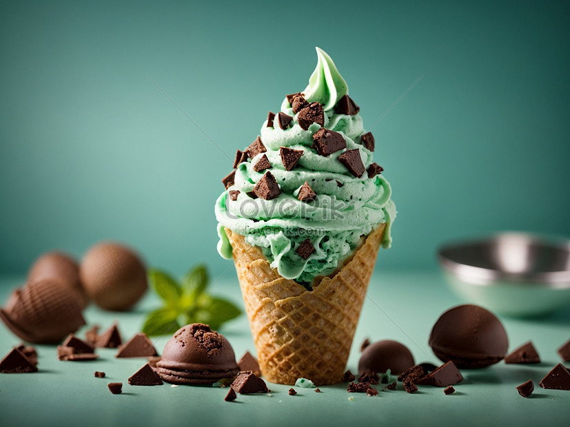 Ice Refreshing And Creamy Mint Cream Delight Backgrounds