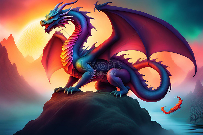 Dragon On The Rock Picture And HD Photos | Free Download On Lovepik