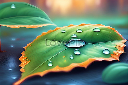 Green Leaf With Water Drops, Drop, Water Leaves, Material PNG Transparent  Background And Clipart Image For Free Download - Lovepik