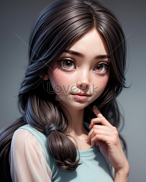 3d Portrait Of A Beautiful Young Woman Picture And HD Photos | Free ...