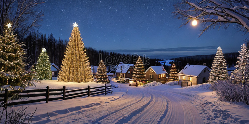 Beautiful Winter Landscape In Christmas Time Picture And HD Photos ...