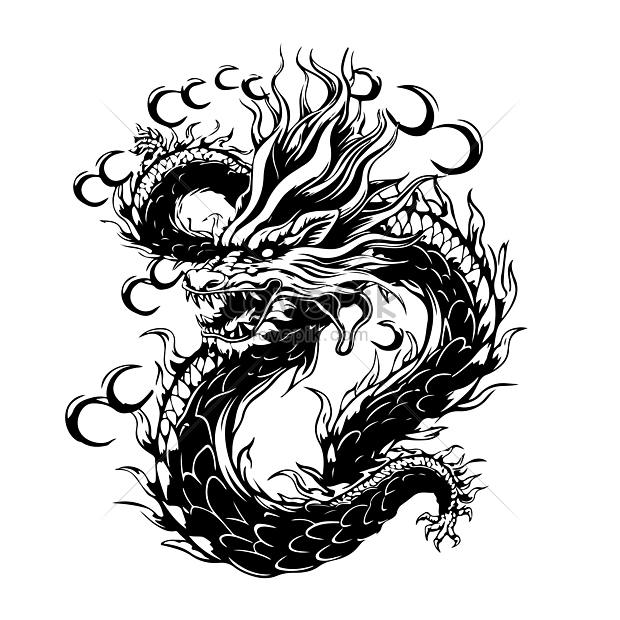 Chinese Style Black Dragon Logo Picture And HD Photos | Free Download ...