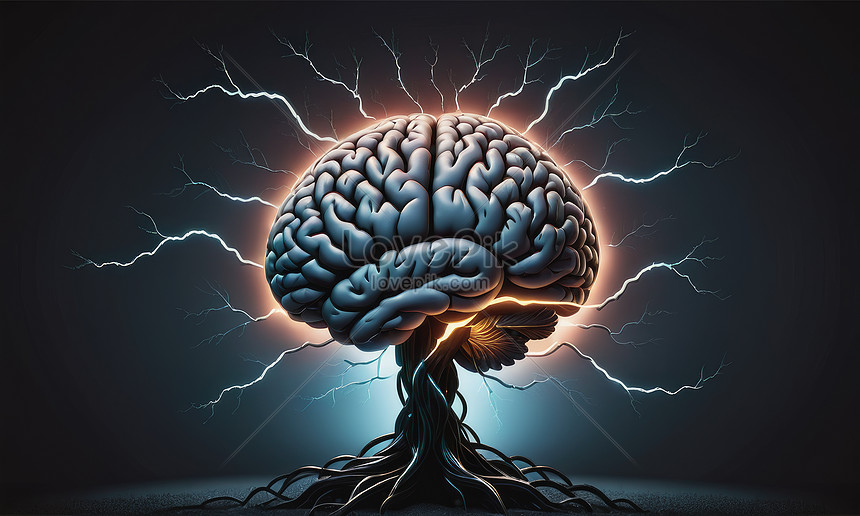 A Striking 3d Illustration Featuring A Human Brain Entwined Picture And ...