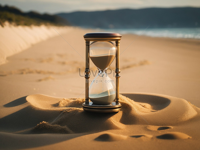 Hourglass On The Sand On The Beach Concept Of Time Management, HD ...