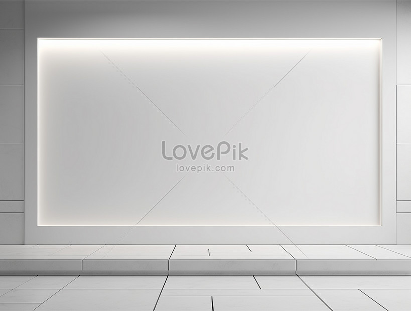Blank Shop Sign With Modern Design Interior Wall Ai Generated Picture ...