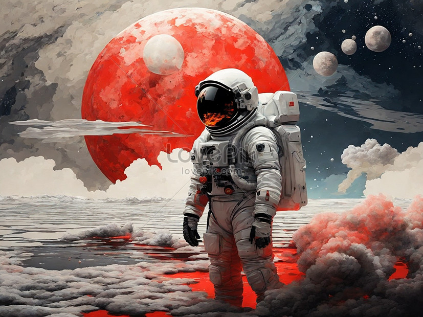 Astronaut In Outer Space Science Fiction Hd ภาพถ่ายastronaut Outer Space Science Fiction 8404