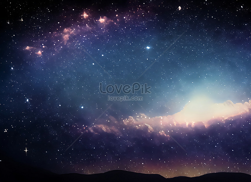 Fantasy Dark Starry Sky Background Picture And HD Photos | Free ...