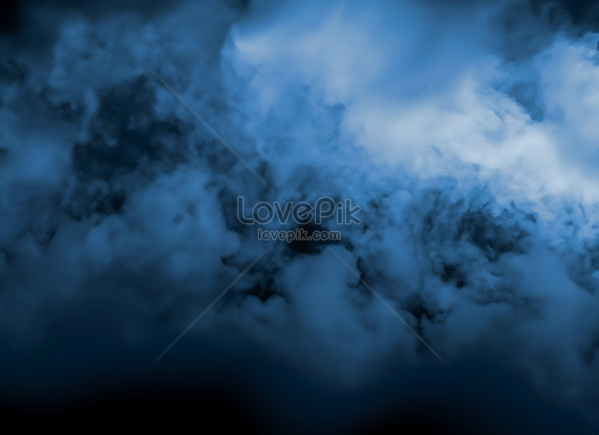 Sky Nature Cloud Smoke Black Night Background For Horror Blue Poster ...