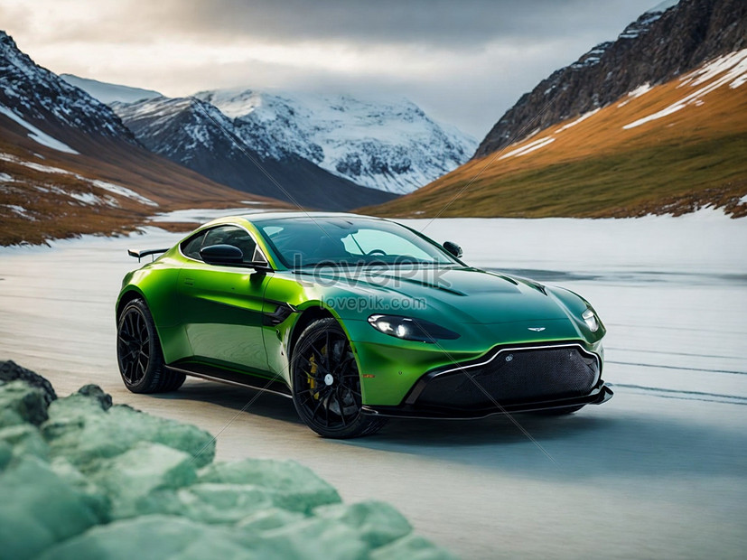 Green Sports Car In The Mountains Picture And HD Photos | Free Download ...