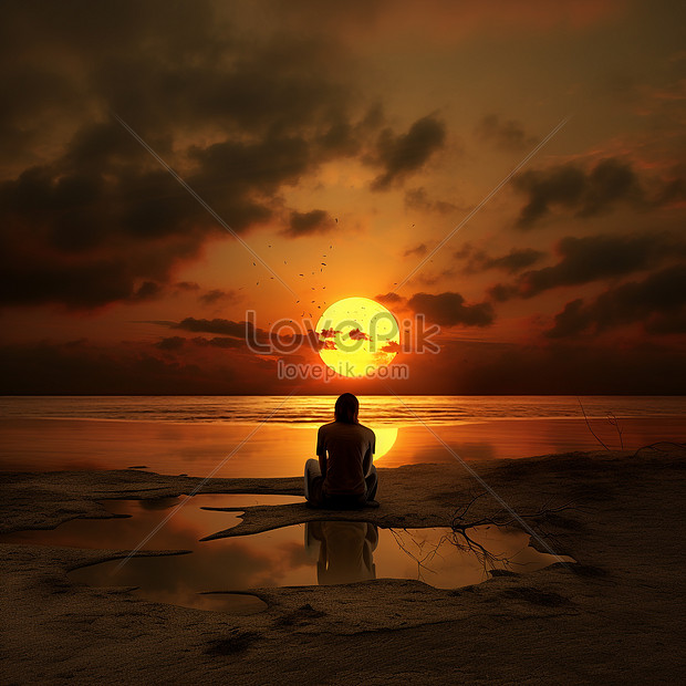 Sun Set Sadness Moment Sad Picture And HD Photos | Free Download On Lovepik