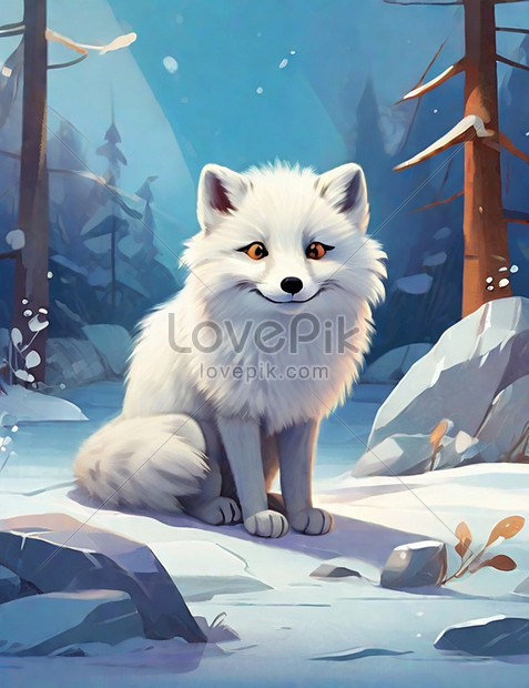 A Smile Arctic Fox Illustrate By Duncan Picture And HD Photos | Free ...