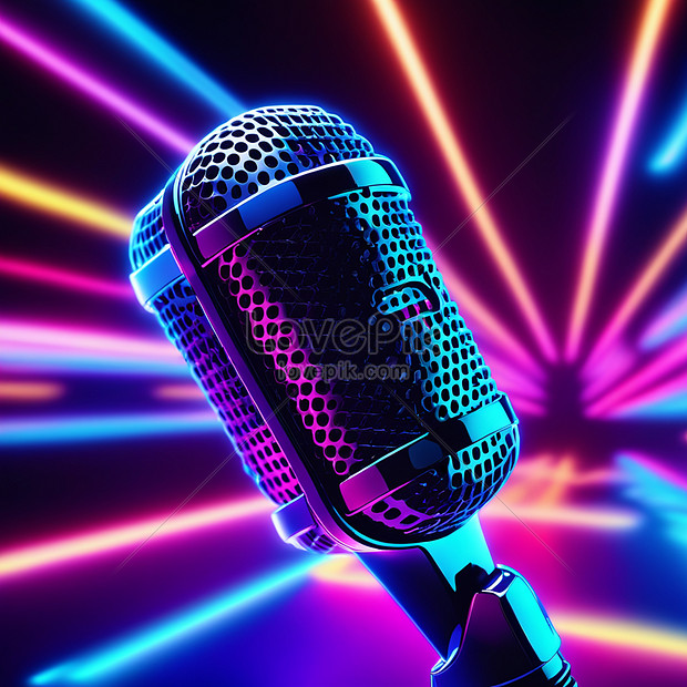 Abstract Neon Light Music Artwork Design Wallpaper Glowing Space ...