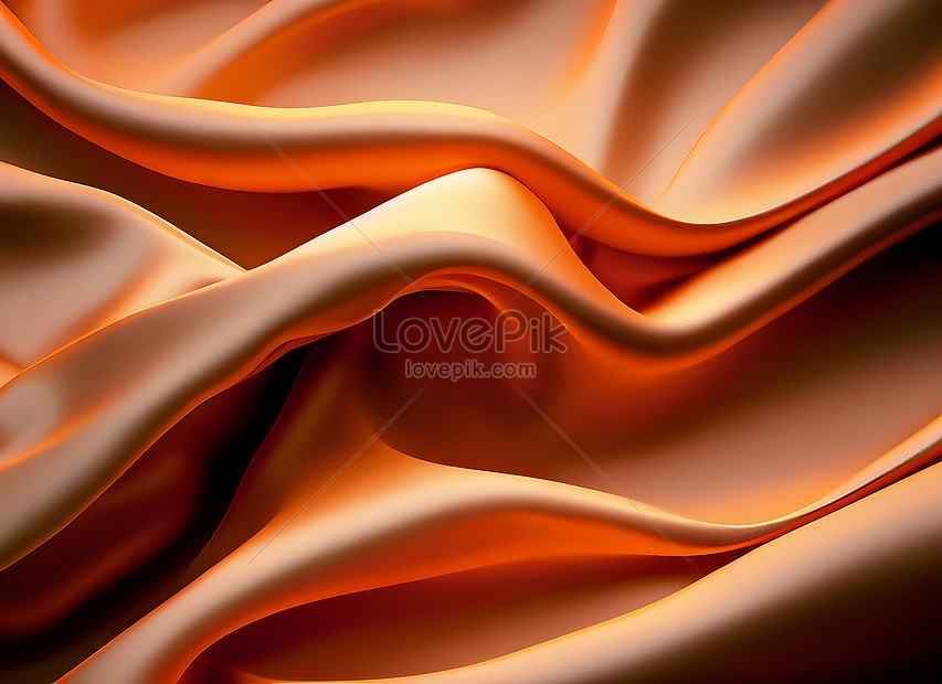 Realistic Wavy Abstract Background Delicate And Elegant Orange