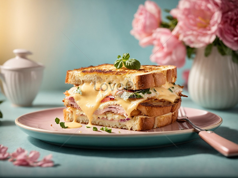 Croque Monsieur Delicious French Ham Cheese Sandwich Made With Gruyere ...