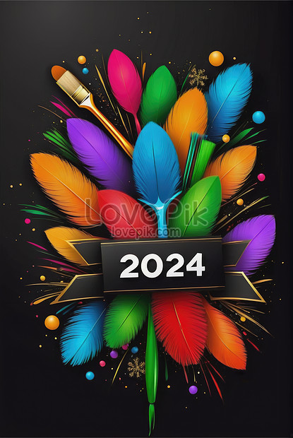 New Year And Christmas Brush Background For 2024 Featuring Festive   7330  Wh860 