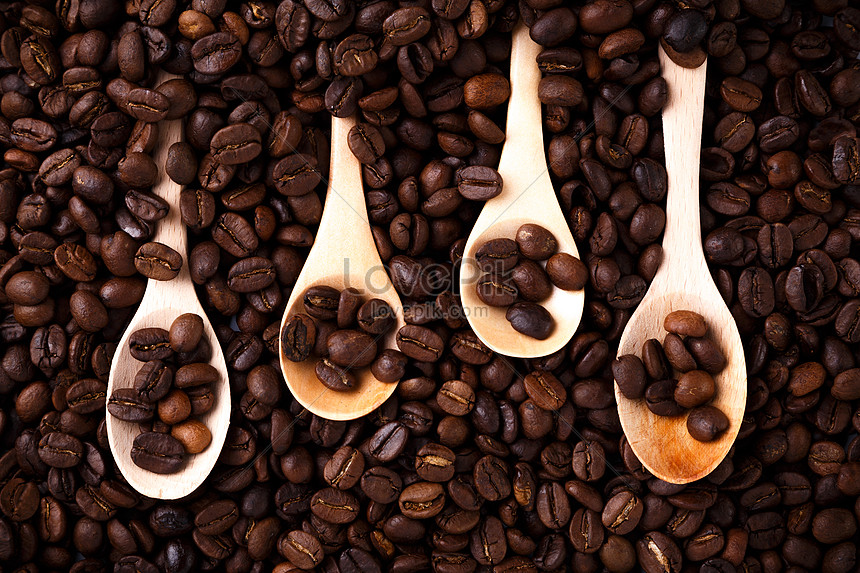 背景素材を作ることができるコーヒー豆と木のスプーンイメージ 写真 Id Prf画像フォーマットjpg Jp Lovepik Com