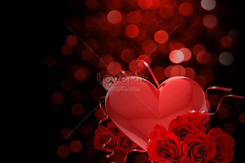 Romantic Love Rose Background Of Valentines Day Download Free | Banner  Background Image on Lovepik | 500256808