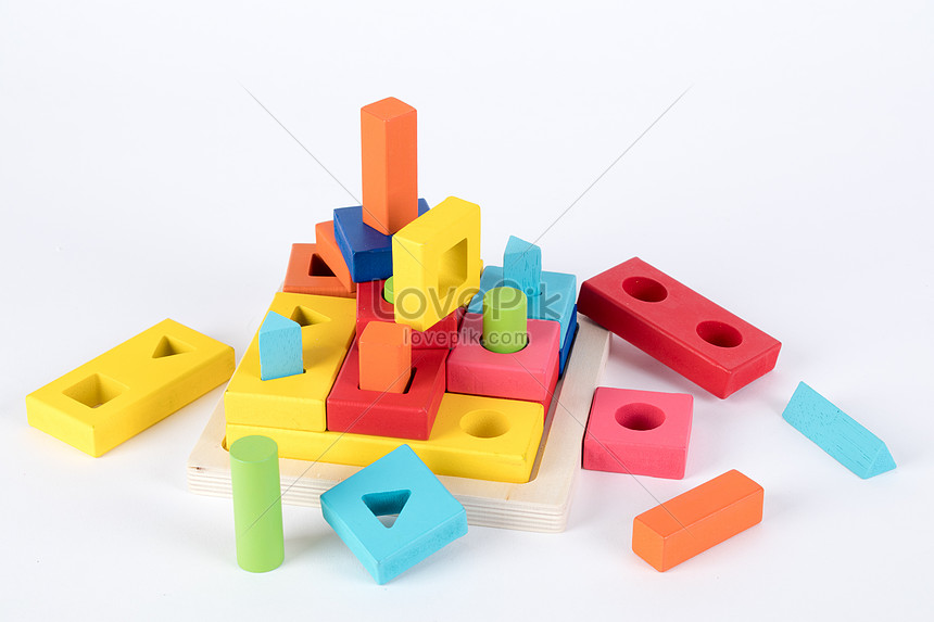 coloured wooden blocks