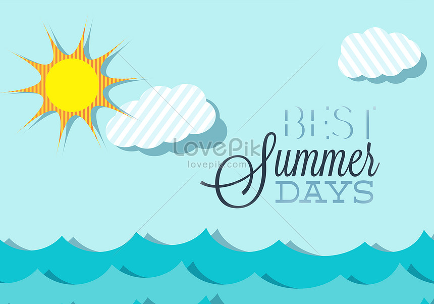 夏の日差し 白い雲 海のイラストイメージ クリエイティブ Id Prf画像フォーマットjpg Jp Lovepik Com