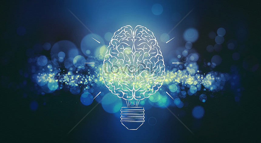 Science And Technology Creative Brain Light Bulb Background Download ...