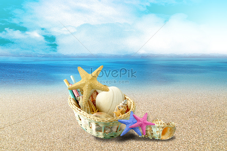 夏の海辺の貝殻の風景イメージ クリエイティブ Id Prf画像フォーマットjpg Jp Lovepik Com